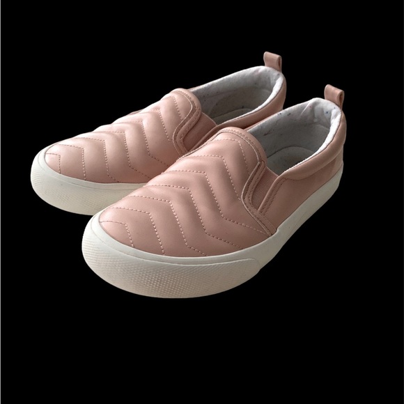 Cat and Jack Slip On Sneakers Girl's Sz 1 wide 'Nellie' Blush Pink Casual Flats - Picture 2 of 6